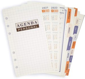 A6 Refill Paper Undated Planner with Dividers Week of Month Plan Lined Papers Notebook Planner Refillable Inserts - Product Image 1