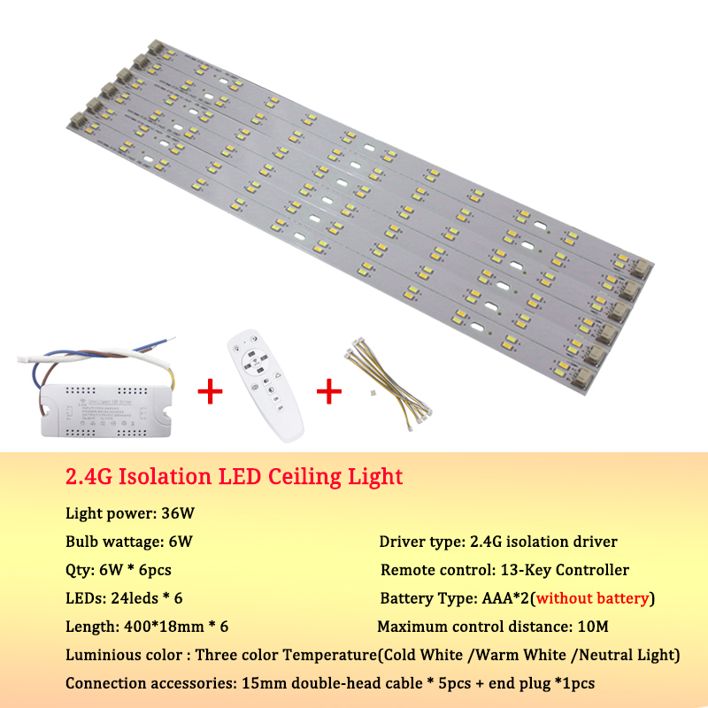 24W dimbare LED-plafondlamp lichtgevend driekleurig aanpassen 5730SMD lichtbronverlichting infraroodregeling slaapkamerdownlight