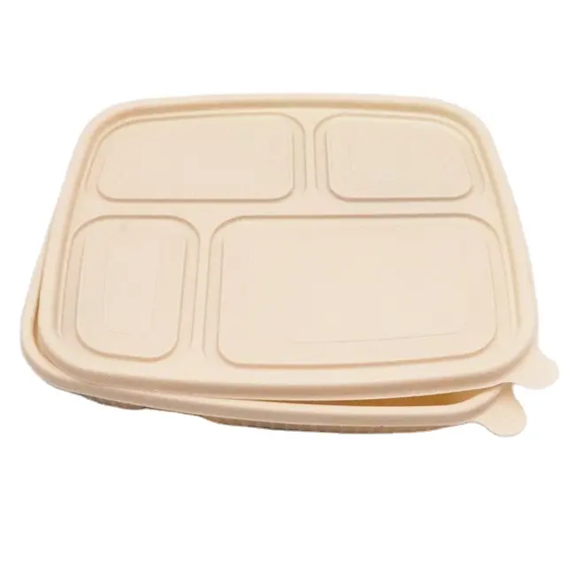 กล่องอาหารกลางวันพลาสติกขนาดกะทัดรัดกล่องใส่อาหารเข้าไมโครเวฟได้กล่องอาหารกลางวันแบบใช้แล้วทิ้ง