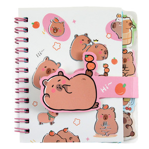 Yubon Cute Capybara Coil Book A7 Cuaderno de hojas sueltas Aprender papelería Planificador Diario Bloc de notas libro regalos para estudiantes Útiles escolares - Product Image 6