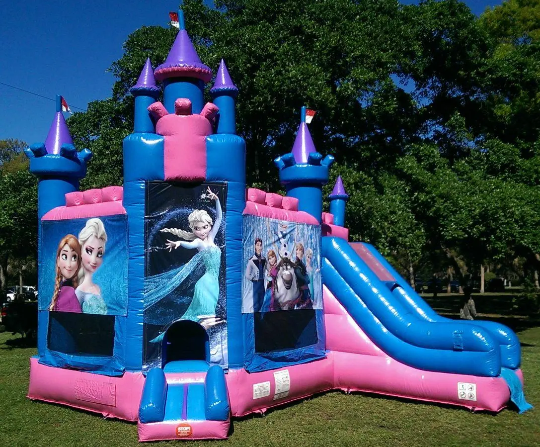 Casa de salto inflável comercial, combo de tema da princesa, castelo de pular