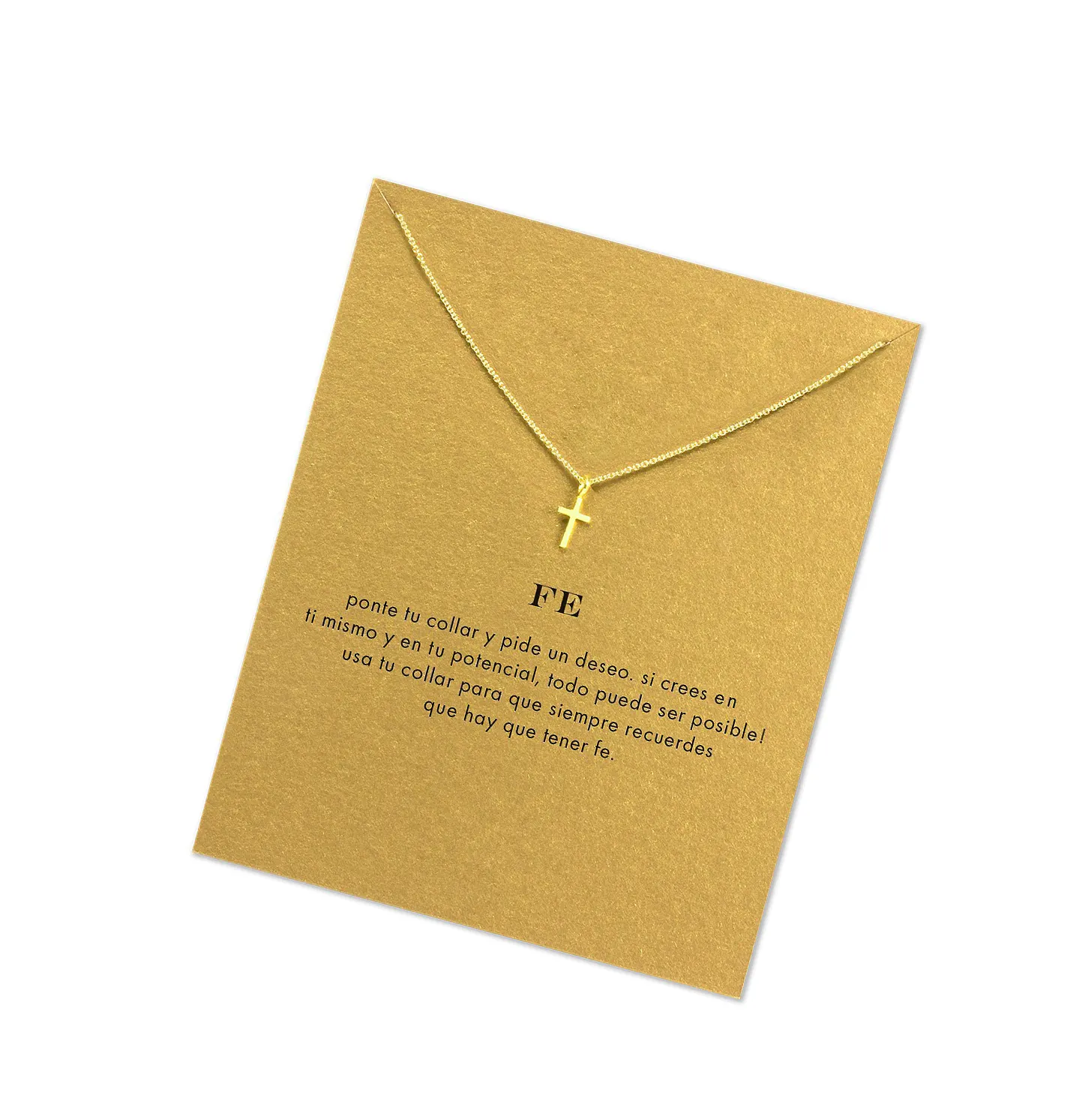 Make a Wish Gift Card Necklace Gold Silver Color compass Square Pendant Necklace For Women Fashion Jewelry Birthday Gift