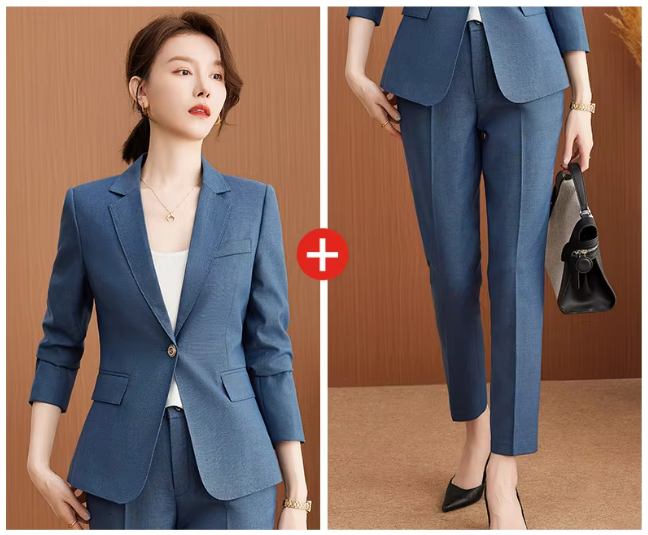 Pantalones de traje azul Haze