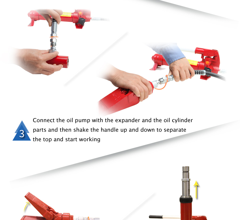 2022 China Manufacturer Custom Wholesale CE/GS Quality Steel Manual Repair Lifting Separated Hydraulic 10 Ton Porta Power Jack