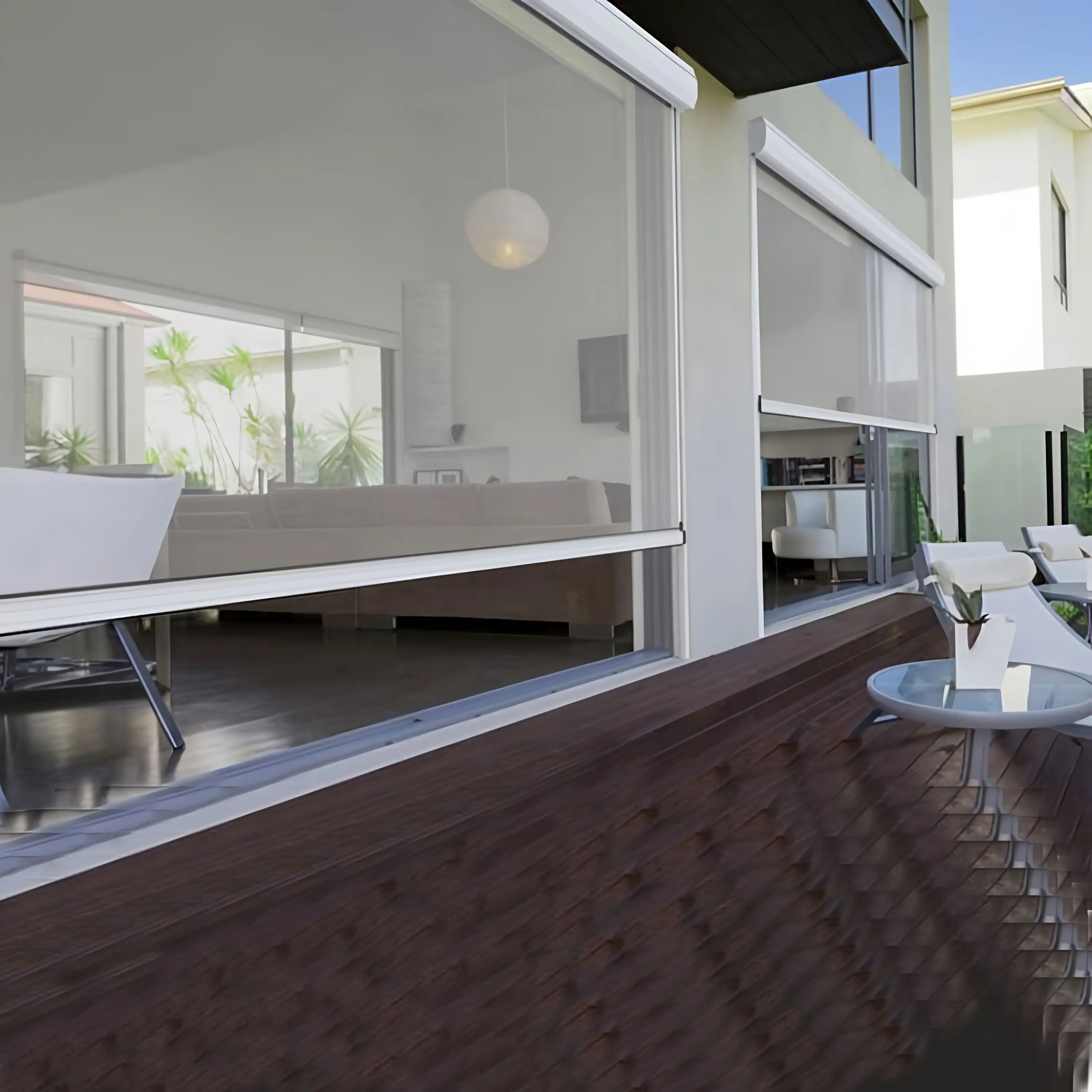 Yeni Model özelleştirilmiş açık bahçe balkon elektrikli su geçirmez panjur panjur