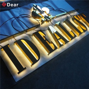 Acryl Wand schild 3d Metall Hintergrund beleuchtung Brief Led Licht Benutzer definierte Business Store Logo Led Brief Zeichen für Gebäude - Product Image 4