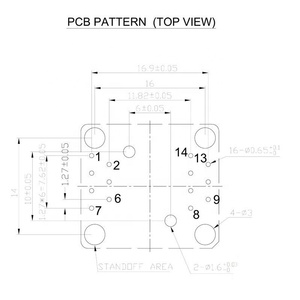 Taidacent SOP14老化老化插座测试插座转换块OTS-16-1.27-03编程块SOP 14针IC插座