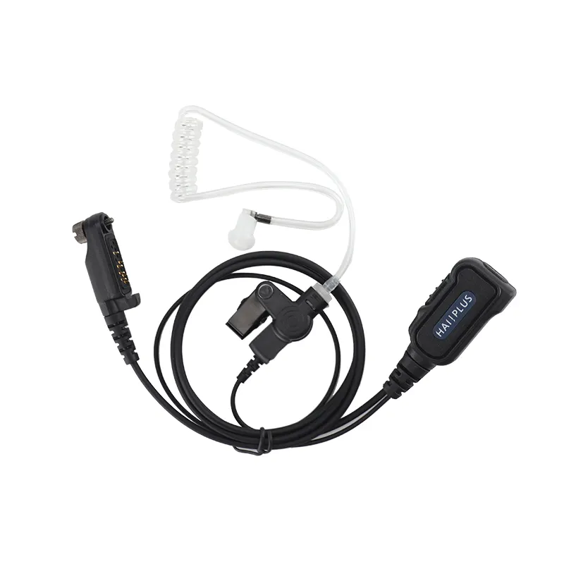 Abrazadera collar PTT tubo acústico telescopio curva auriculares para Hytera PD600 PD680 X1P X1E X1 PD660 etc walkie talkie