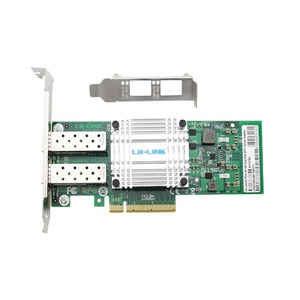 Lrlink 10G Optical Network Card Fiber Dual-Port 2SFP+ Ethernet PCIe X8 Cards <strong>Lan</strong> Nic Adapter