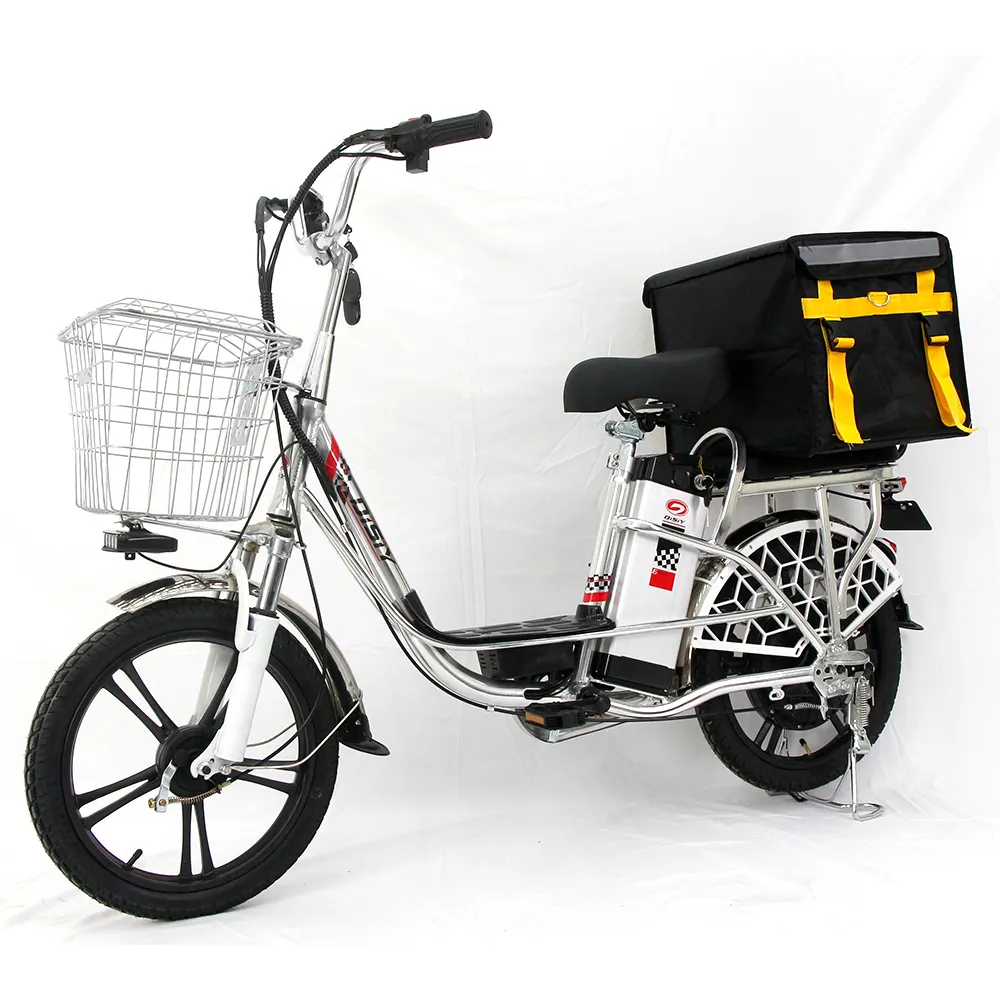 DISIYUAN cina fabbrica all'ingrosso telaio in alluminio 350W 48v elettr bike v8 consegna cargo bici elettrica per la consegna di cibo