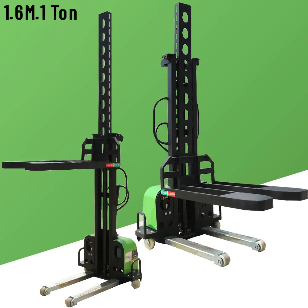 JG 1000kg 1ton Lifting Height 1500mm 1600mm Full Electric Self Lifting Loading Stacker Electric Pallet Stacker for Van Truck