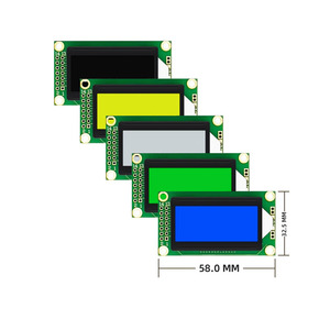 Fonte di fabbrica 0802A carattere modulo schermo a cristalli liquidi LCD a 14 pin a 16 pin 5V schermo blu e giallo schermo pannocchia Display LCD - Product Image 6
