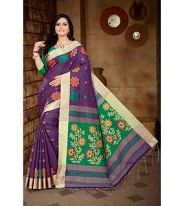 Silk <strong>Sari</strong> From India with Unstitched Blouse Surat Wholesale Market Garment - Product Image 3