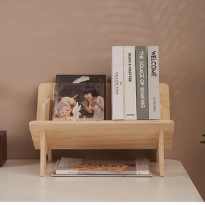 Simple Design Desktop Storage <strong>Rack</strong> Multi-Purpose Wooden Organizer For Books Decor In Home Office Cafe Minimalist Style Custom - Product Image 2