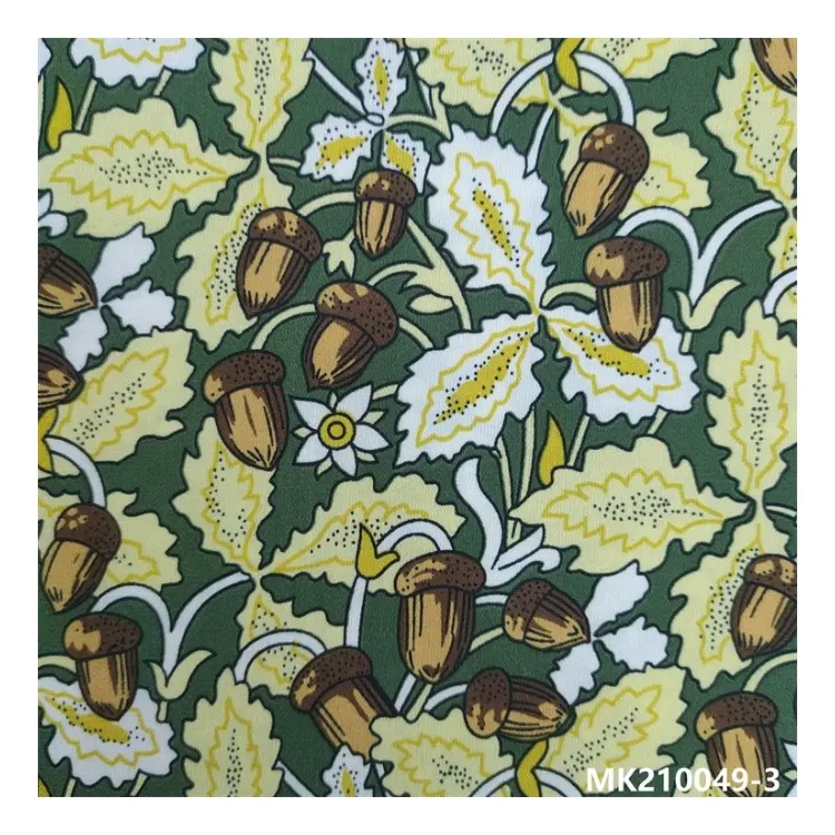 New Arrival Elegant Printed Stretch Spandex Fabric Polyester Digital Printing Material for Clothing