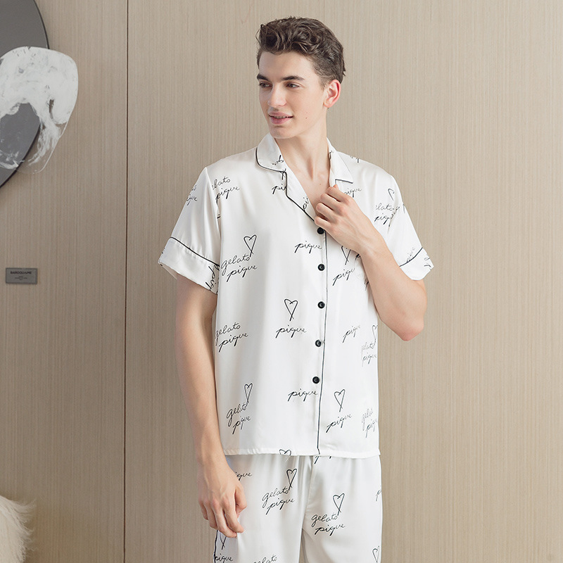 Men's white short and long