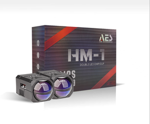 AES โปรเจคเตอร์ LED 1.8นิ้ว HM-1 6000K, โปรเจ็คเตอร์ LED ตัดแบนเลนส์สีฟ้า - Product Image 1