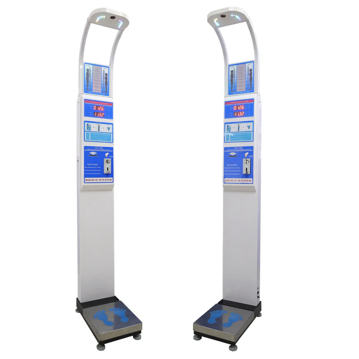 DHM-15 Ultrasonic Height weighing scale Measures weight and weight balance with coin operated scale