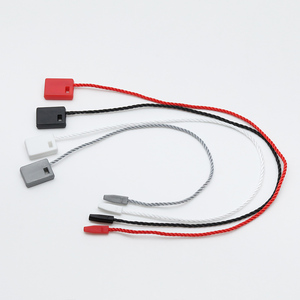 Wholesale Garment Snap Lock Hang <strong>Tag</strong> Rope <strong>Loop</strong> Custom Embossed Nylon Colorful Hang <strong>Tag</strong> Cord <strong>Plastic</strong> Seal <strong>String</strong>