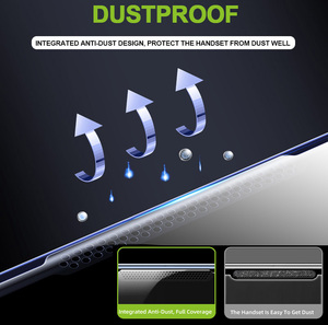 9H 2.5D Tempered Glass bảo vệ màn hình trường hợp dễ dàng Applicator cài đặt hộp ma thuật John bảo vệ màn hình cho iPhone 14 15 17 Pro Max - Product Image 4