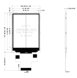 3.2 pollici TN TFT Display LCD con 240*320 risoluzione interfaccia MCU ILI9341 Driver IC LCM tipo - Product Image 5