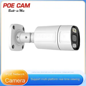 JUNZHENG 4K HD rete 48V POE rete IP fotocamera Bullet costruito in Mic H.265 CMOS sensore Full Color visione notturna all'aperto - Product Image 4