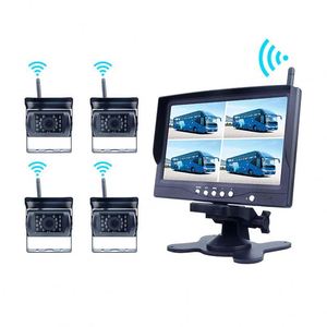 Sistema de marcha atrás inalámbrico para camión, 4CH, visión trasera, para copia de seguridad Hd, Kit de marcha atrás, 7 pulgadas, Lcd, 1080P, Monitor de cámara de coche - Product Image 1