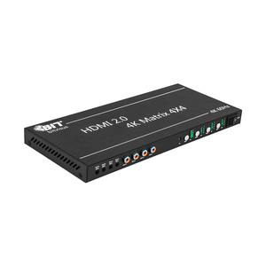 Bitvisus 4x4 4K 60Hz HDMI Matrix Switcher Splitter HMDI2.0 Smart EDID IR Control RS232 TCP/IP BIT-Ma-GS-4K60-0404 - Product Image 1
