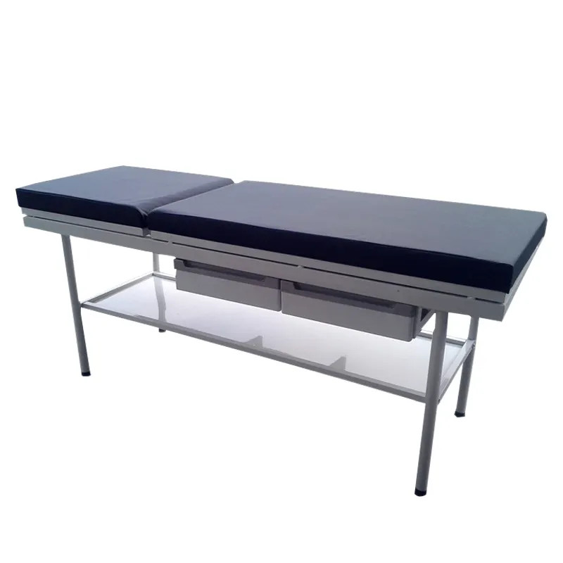 YFC008T Manual medical patient Examination Table with Two sliding drawers and one storage tray for hospital clinic use