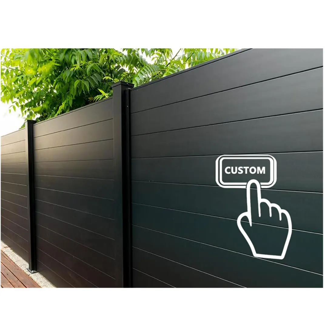 Painéis de privacidade de alumínio, fácil de limpar, enfeite, design personalizado ao ar livre, painéis de cerca