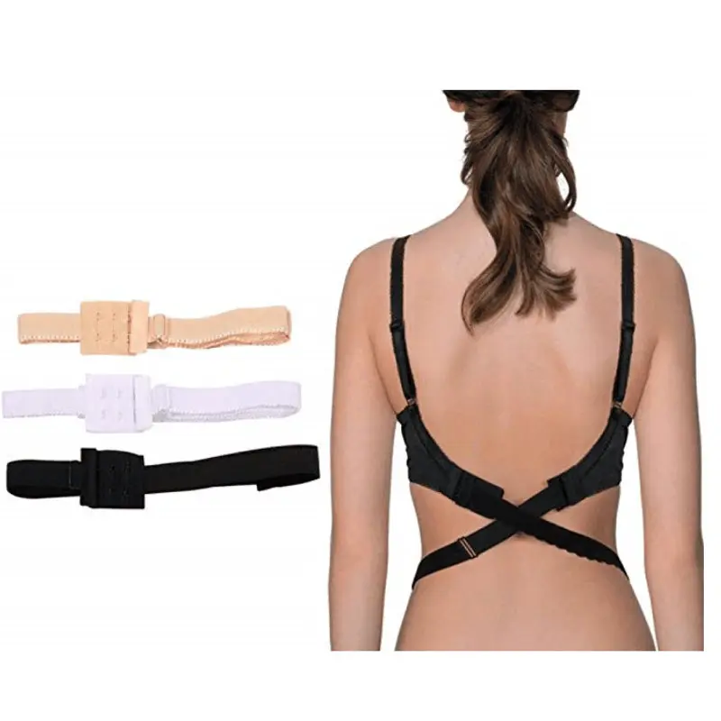 Woman Low Back Backless Bra Strap Extender Adapter Crossed Belt for Party Evening Dress