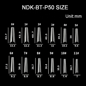 Extra Long Coffin French Professional Nail <strong>Tips</strong> Transparent Natural Deep C-Curve <strong>Tips</strong> Glue Fingernails - Product Image 2