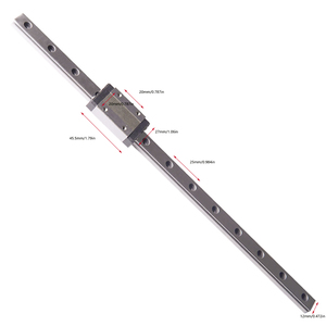 Guía de riel lineal KGT MGN12 100-500mm, guía deslizante lineal en miniatura con 1 bloque MGN12H para máquina CNC e impresora 3D - Product Image 1