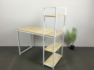 Escritorio de oficina con estantería Mesa de estudio conveniente para el hogar o el trabajo con computadora estacionaria - Product Image 2