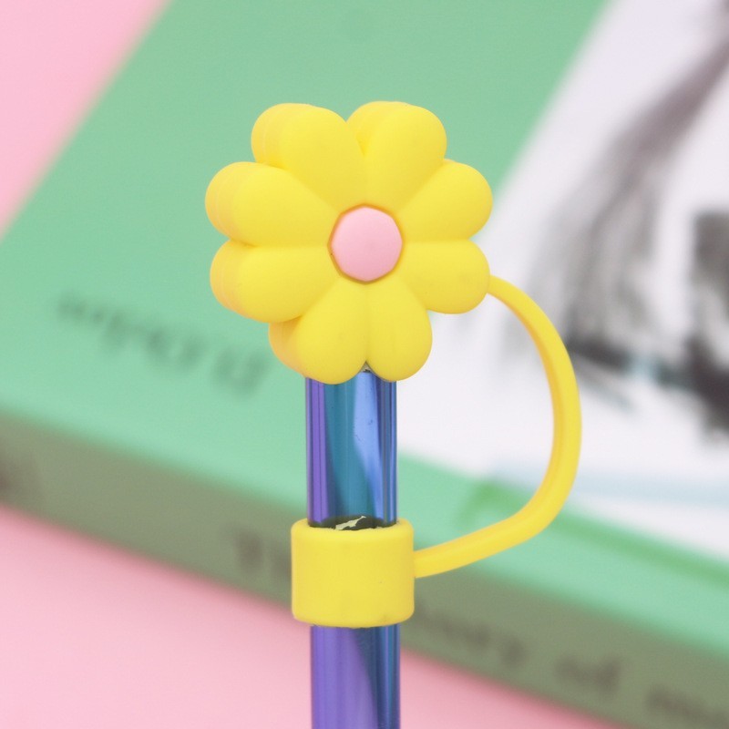 amarillo con flor rosa