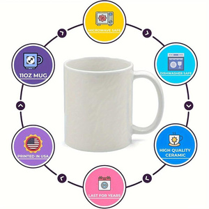 DB Vintage No. 70 <strong>Limited</strong> Edition 11oz White <strong>Ceramic</strong> Coffee Mug Nordic Design Style 'Vintage 70' ODM Model Sublimation Blank - Product Image 1