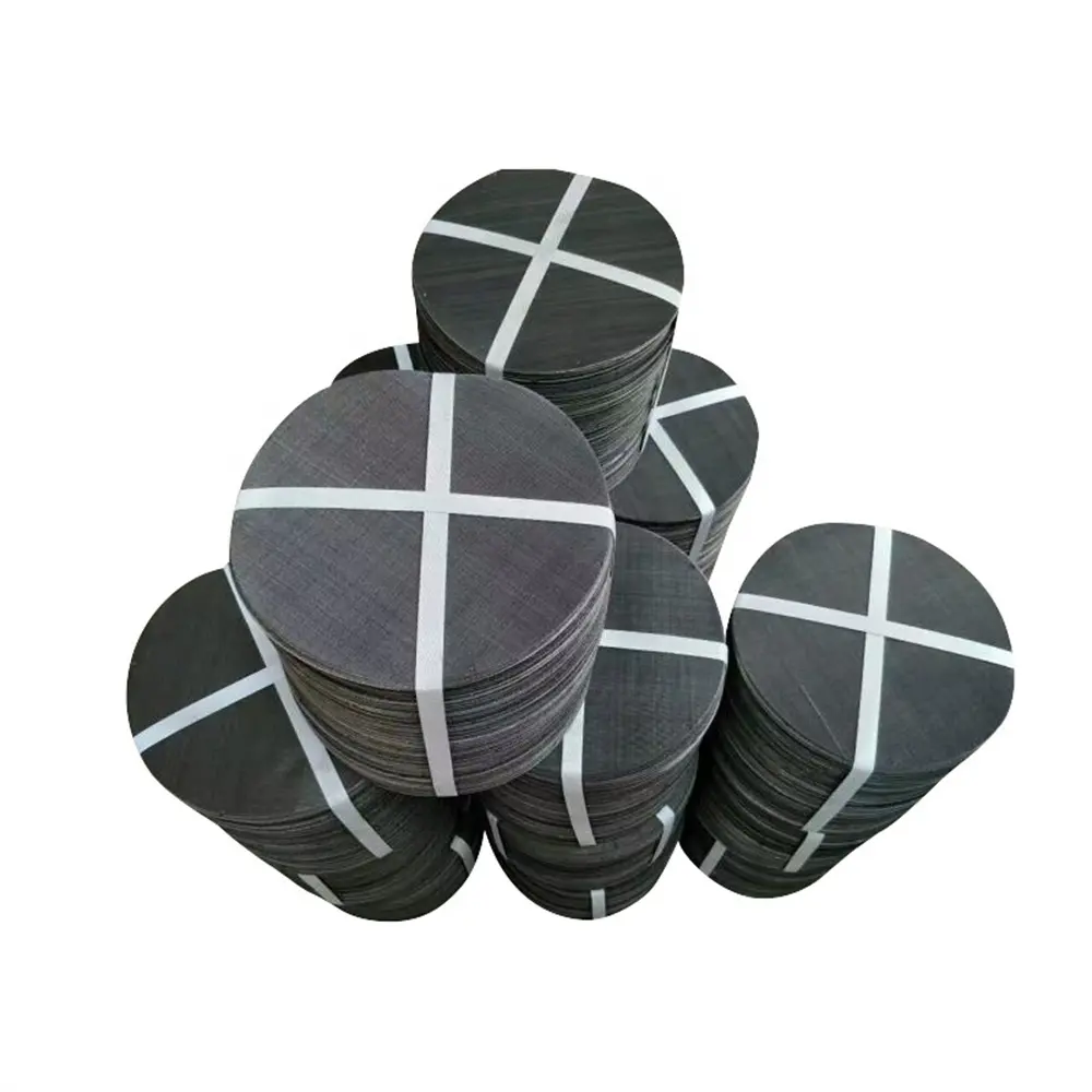 Consegna veloce tessuto metallico 1 pollice tubo maglia filtro in acciaio inox disco filtrante in plastica rete metallica in tessuto di seta nera