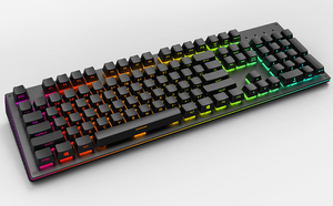 Teclado mecánico con cable de 104 teclas con iluminación de color Material ABS Idioma inglés para juegos - Product Image 4