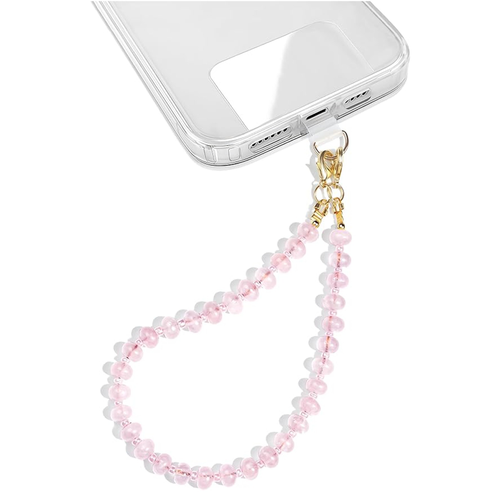 Pink 8mm pink crystal abacus beads-including mobile phone gasket