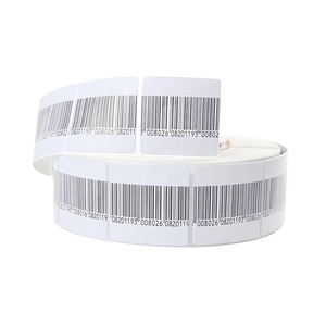 1000 Uds 40*40mm EAS RF 82MHz etiqueta antirrobo con código de barras pegatina de seguridad para cajas prevención de pérdidas