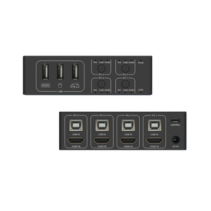 4K <strong>KVM</strong> <strong>Switch</strong> 4 in <strong>1</strong> out USB mouse keyboard display 4x1 for 4 PC Share <strong>Monitor</strong> Mouse <strong>KVM</strong> four port converter Desktop Controller - Product Image 4