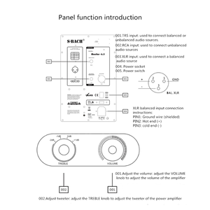 SBH-2 S-BACH Coaxial 6.5Inch /8Inch Bookshelf Speaker Active <strong>Monitoring</strong> Box HiFi Level Audio Crossover AB Class <strong>Output</strong>/XLR <strong>Input</strong> - Product Image 4