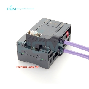D-Sub Profibus-Kabel 90-Grad-Winkel M12 B-codiert für DB9 Profibus DP-kompatibles Phoenix-SUBCON-PLUS-PROFIB/90/PG/SC 2313708 - Product Image 1