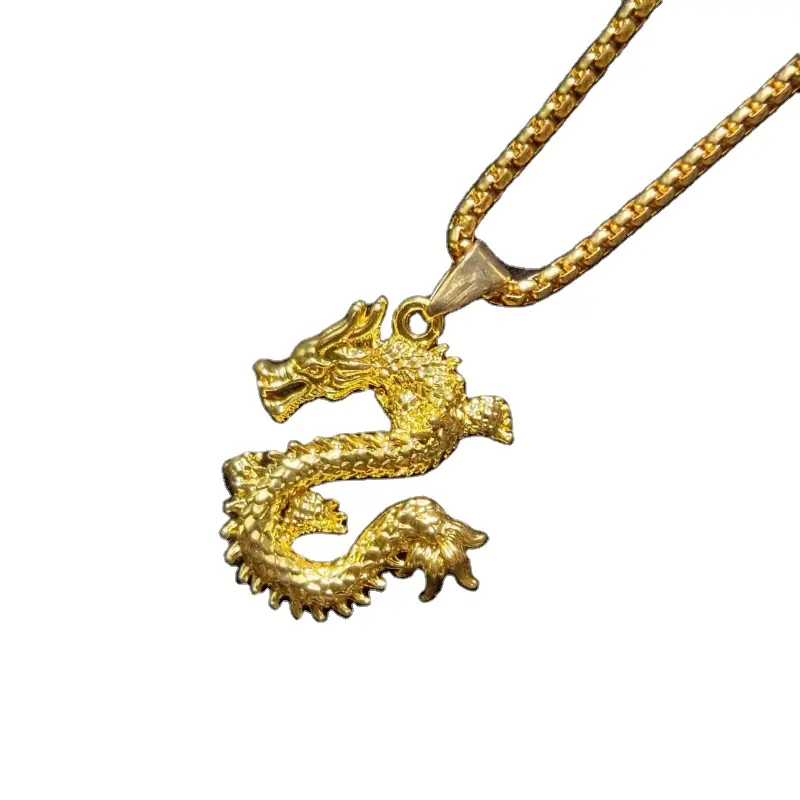 Collana di personalità del prodotto all'ingrosso zodiaco ciondoli di drago per collana ciondolo in lega di moda collana di gioielli per regalo