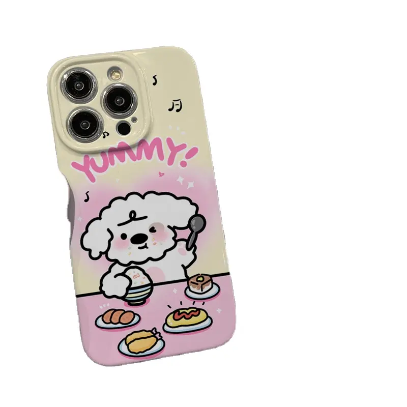 Film chien de riz sec à coquille souple pour iphone11 12 13 14 15 promax plus couverture de dessin animé
