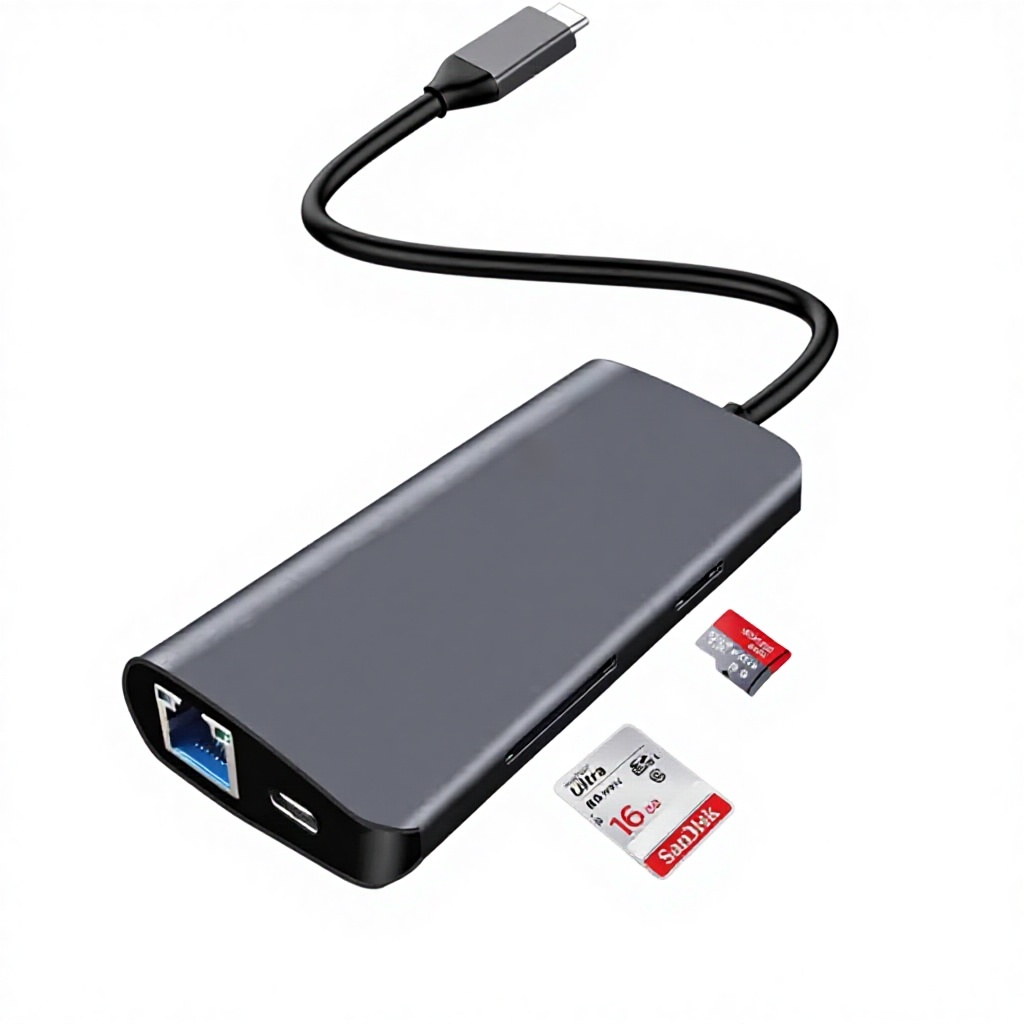 Gray 8 in 1docking station