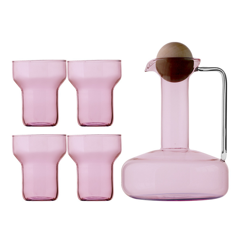 1 olla + 4 tazas/juego cisne rosa