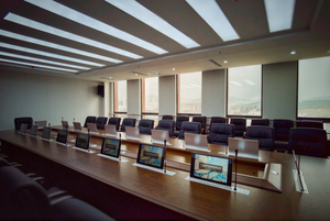 Elevador motorizado para monitor de computador, tela ICD, elevador aplicável à sala de reuniões