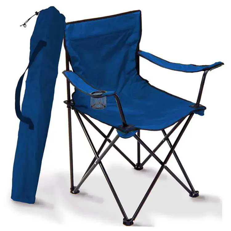 Logotipo personalizable al aire libre portátil plegable Silla de playa de metal de fábrica al por mayor plegable ligero sillas de camping