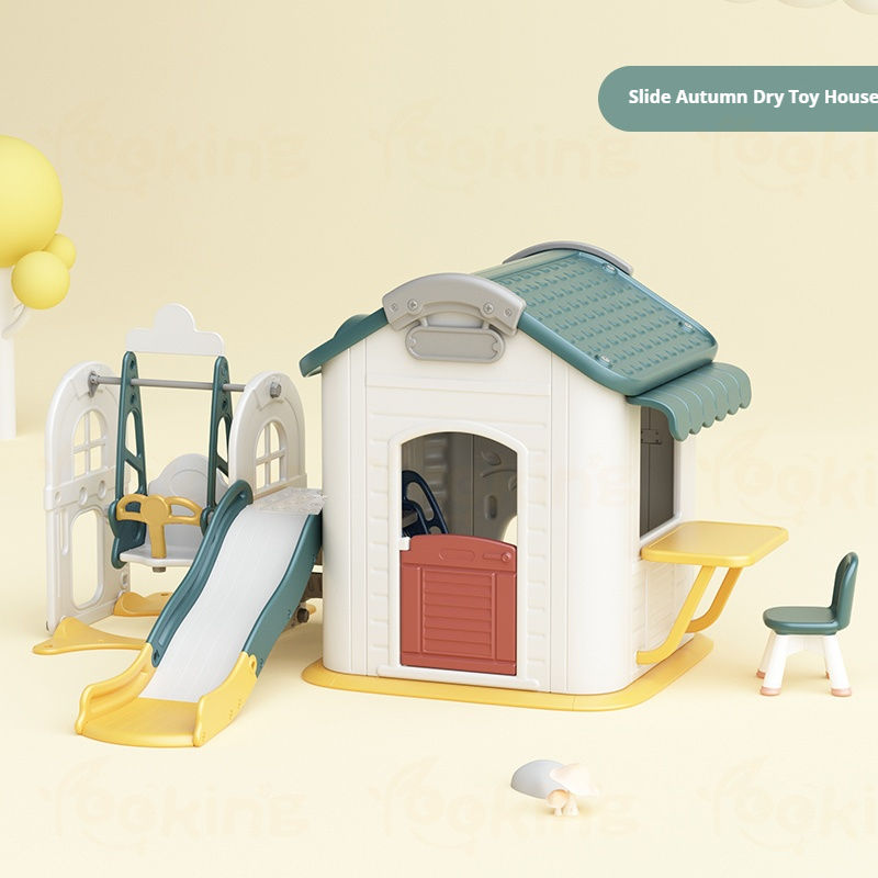 Combinaison maison de glissade et balançoire